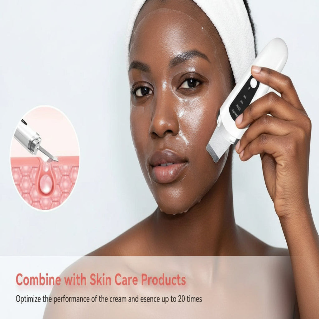 Skin Scrubber Face Spatula Facial Skin Exfoliator Scraper And Blackhead Remover Pore Cleaner With Face Lifting Deep Cleansing Face Lifting Machine For Blackhead Extractor