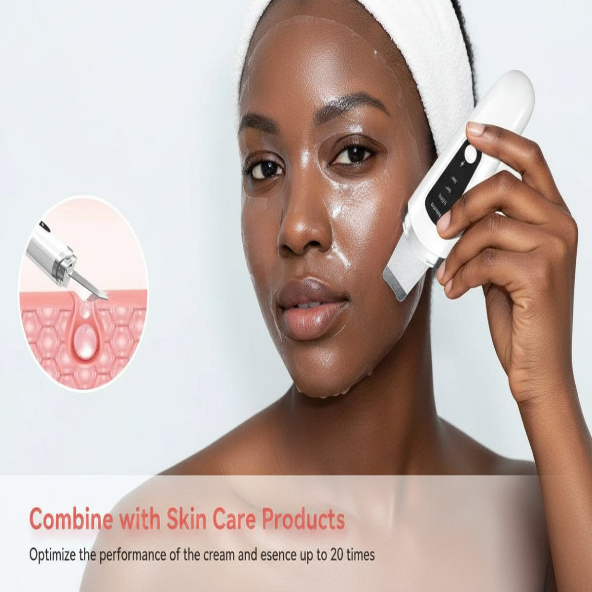 Skin Scrubber Face Spatula Facial Skin Exfoliator Scraper And Blackhead Remover Pore Cleaner With Face Lifting Deep Cleansing Face Lifting Machine For Blackhead Extractor