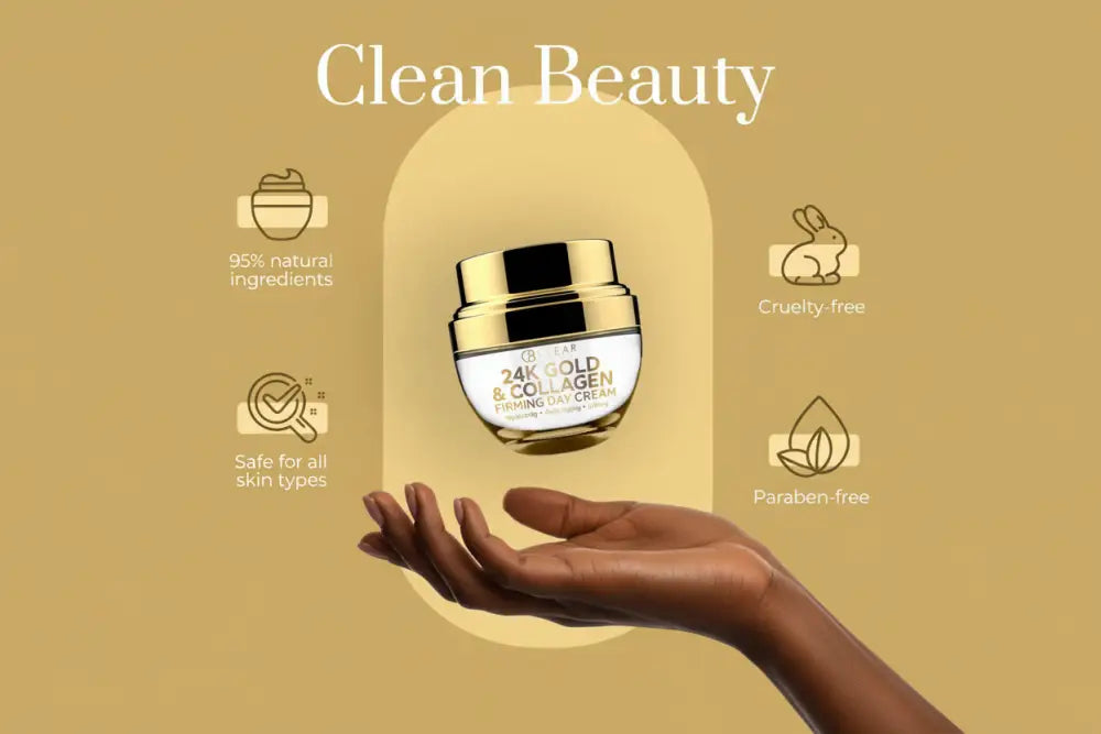 24K Gold & Collagen Daily Face Moisturizer - Dermatologist Tested Reduces Fine Lines Anti-Aging Clean Beauty