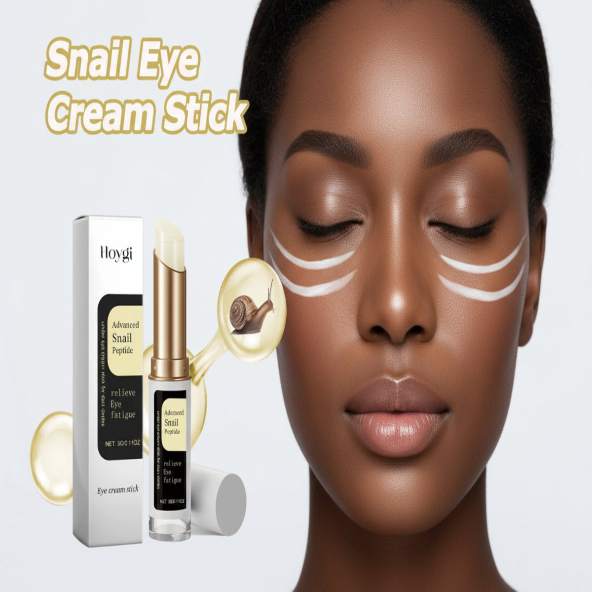 Snail Eye Cream Stick Collagen Fade Fine Lines Wrinkle Lightening Dark Circles Firming Eye Bags Puffiness Moisturizing Eye Cream