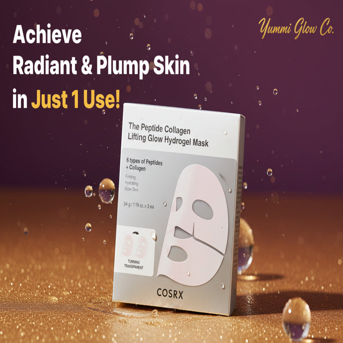 Cosrx The Peptide Collagen Lifting Glow Hydrogel Mask