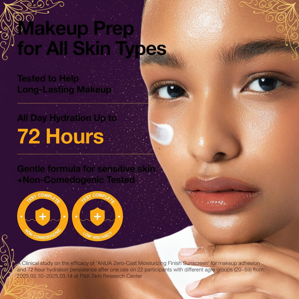 ANUA Zero-Cast Moisturizing Finish Sunscreen SPF50+ PA++++