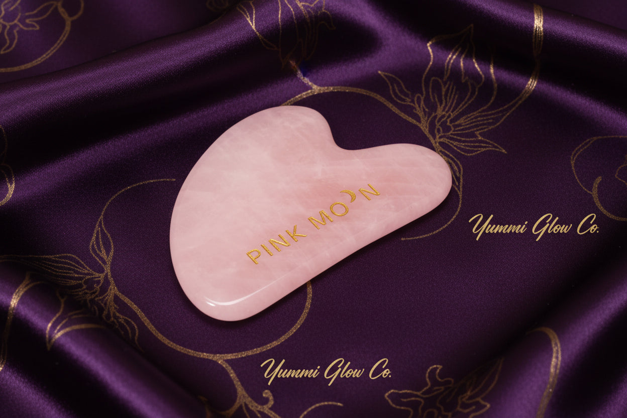 Rose Quartz Gua Sha Facial Toolkit