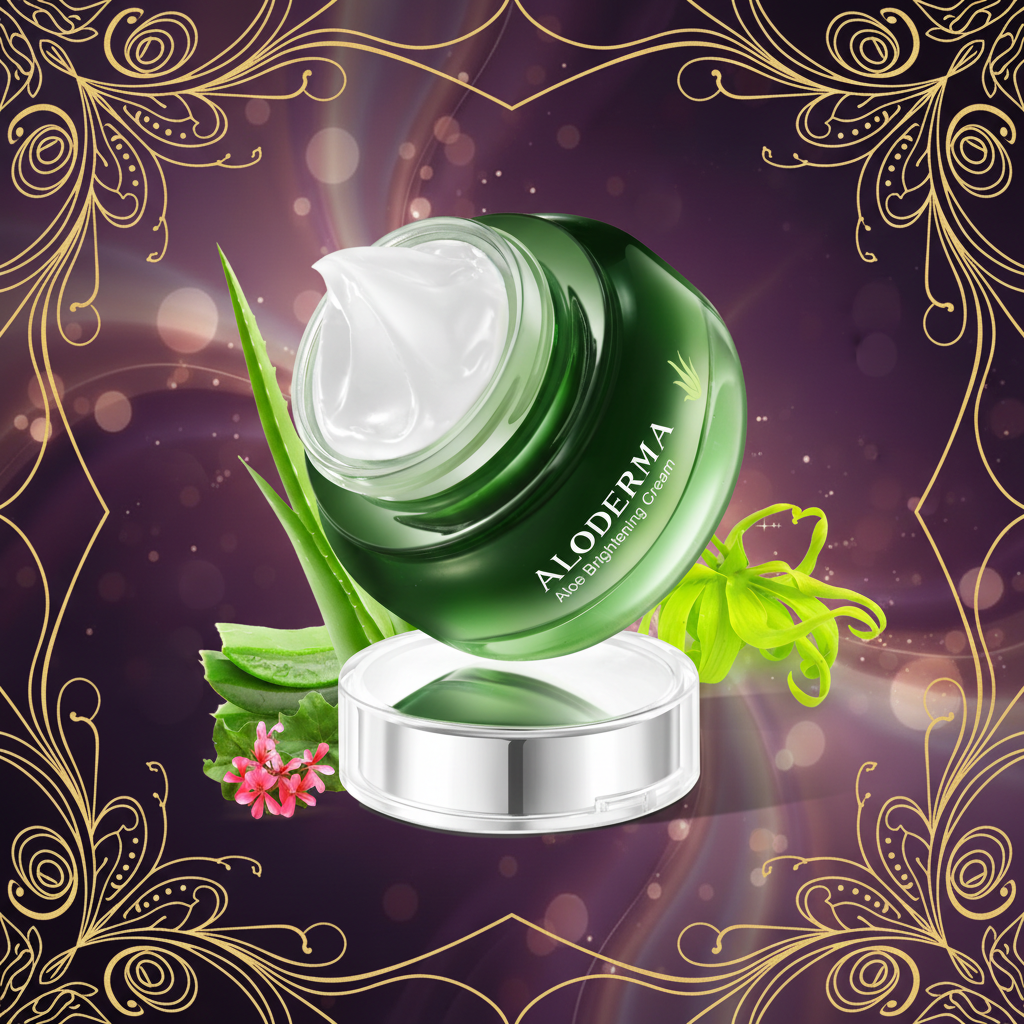Aloe Brightening Skin Cream by ALODERMA - Yummi Glow Co. Branded