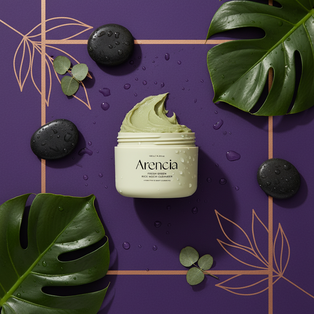 Arencia Fresh Green Rich Mochi Cleanser Branded Image