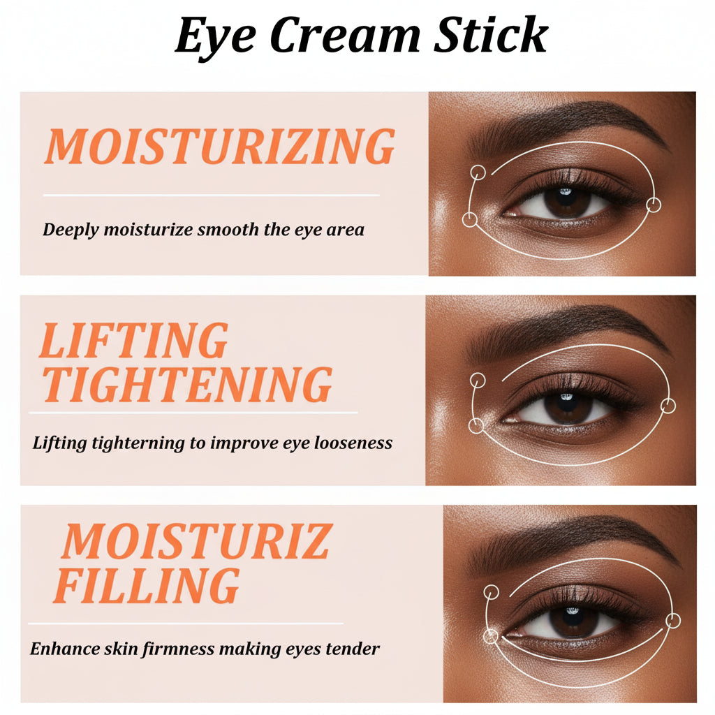 Snail Eye Cream Stick Collagen Fade Fine Lines Wrinkle Lightening Dark Circles Firming Eye Bags Puffiness Moisturizing Eye Cream