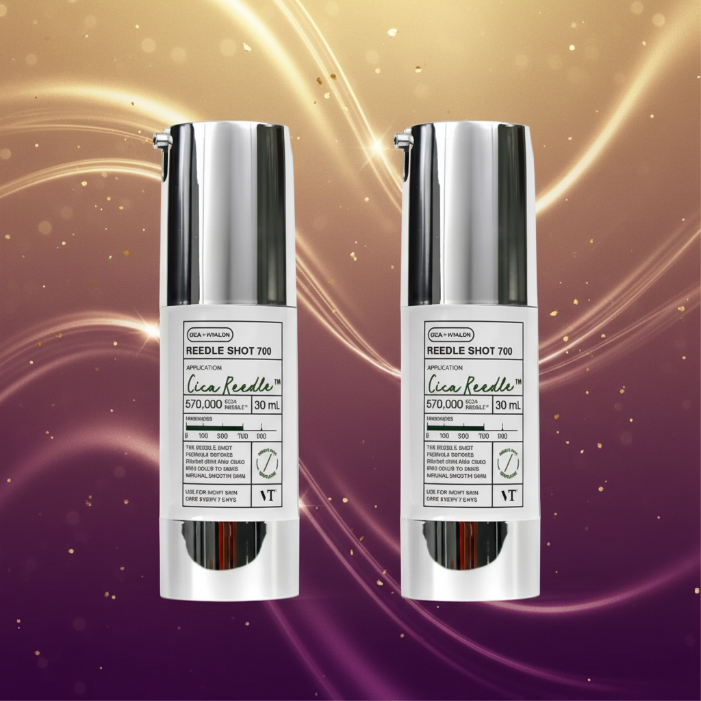 COSMETICS CICA Reedle Shot 700 Essence with brand background