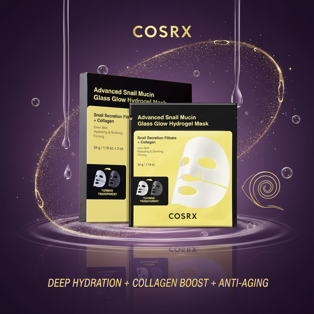 Cosrx Advanced Snail Mucin Glass Glow Hydrogel Mask