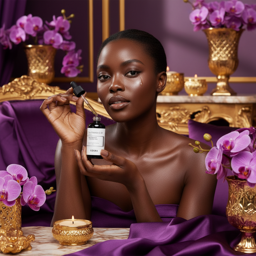Cosrx Vitamin C Serum with Black Woman