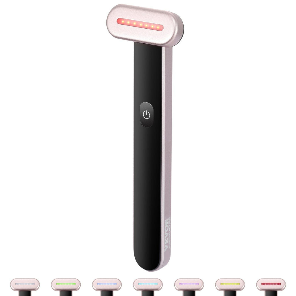 Red Light Therapy Wand for Face, 7-Color LED Facial Wand Red Light Therapy Device with Heatig Therapy| Microcurrent Vibrating Massage, Portable LED Beauty Wand for Face, Neck