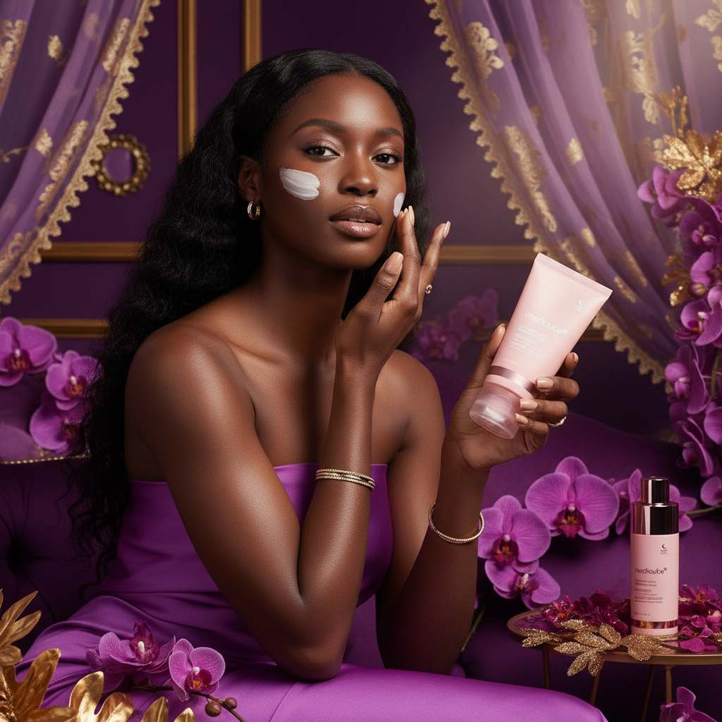 Medicube Night Mask with Black Woman