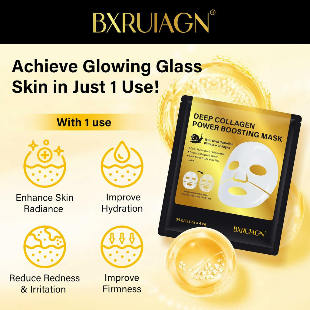 BXRUIAGN Snail Mucin 96 Hydrogel Face Mask