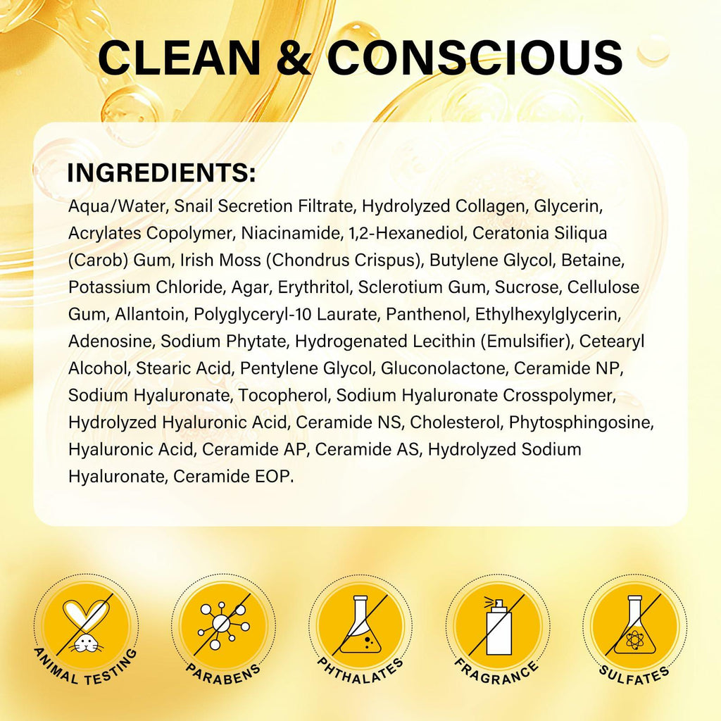 BXRUIAGN Snail Mucin 96 Hydrogel Face Mask