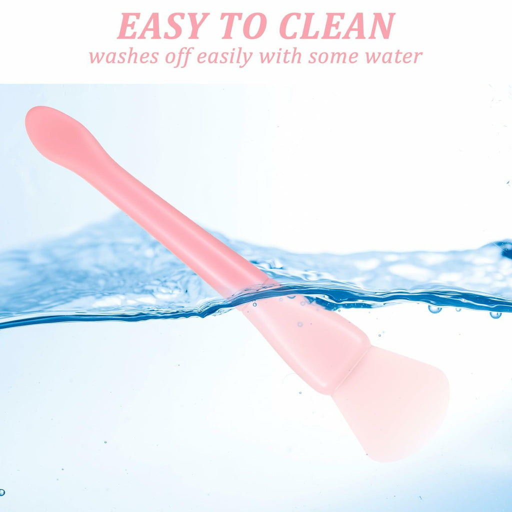QFGasre Silicone Face Mask Brush Applicator Soft Beauty Tool Pink Blue