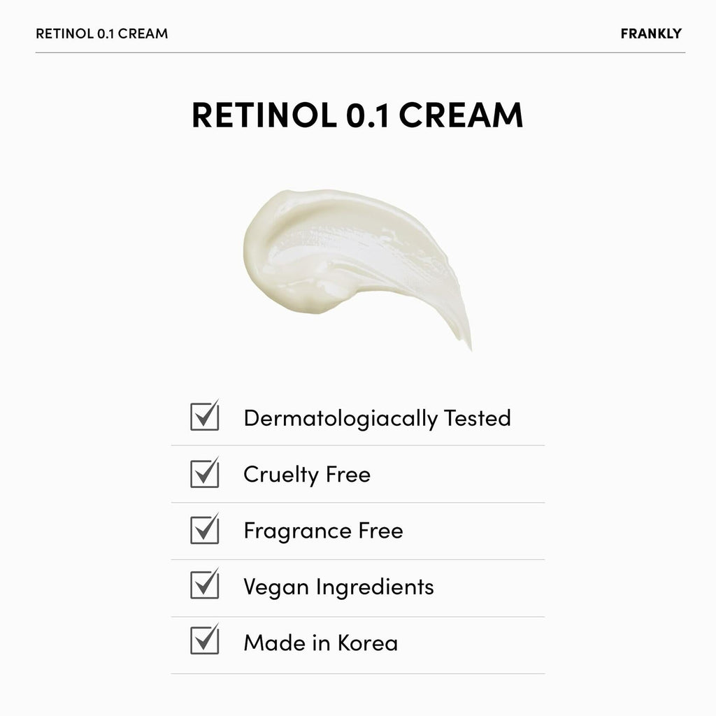 FRANKLY Retinol 0.1% Cream 1.01oz Night Anti-Aging Korean Skin Care